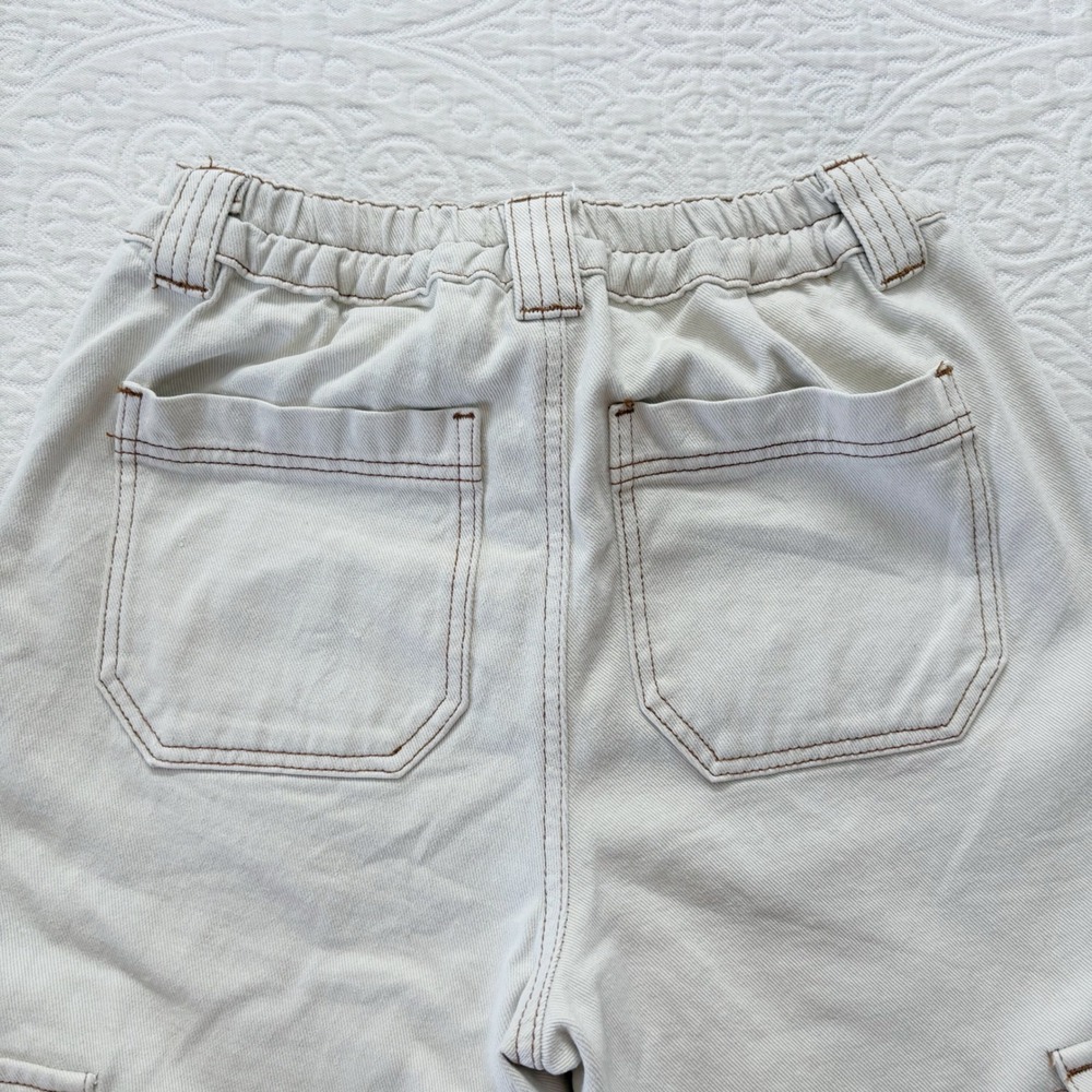 Pacsun Women's Utility Cargo Pants, Off White - Picture 5 of 8